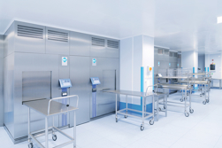 Containers for barrels in the University Hospital Ostrava