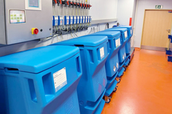 Containers for barrels in the University Hospital Ostrava